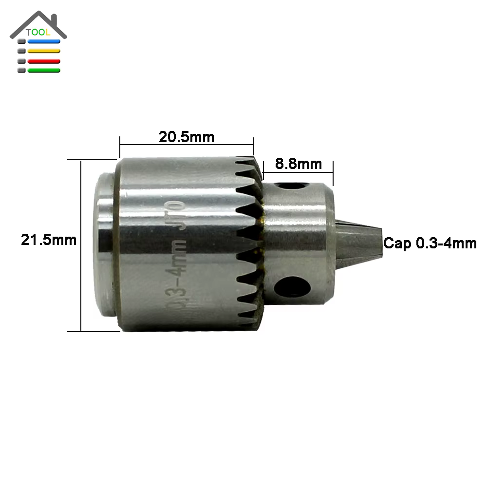 Mandrin de perceuse professionnel 0.3-4mm avec support d'arbre en acier de 5mm