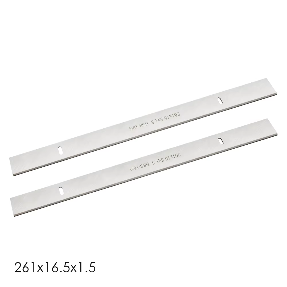 TASP 2 pièces 261mm HSS épaissir lame de raboteuse 261x16.5x1.5mm couteaux à bois pour schoeppac HMS1070 JET JPT-10B Erbauer EPT1500