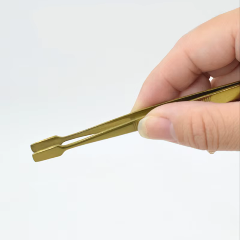 Pince à épiler professionnelle en acier inoxydable pour extension de cils, outils de maquillage, fournitures pour les yeux
