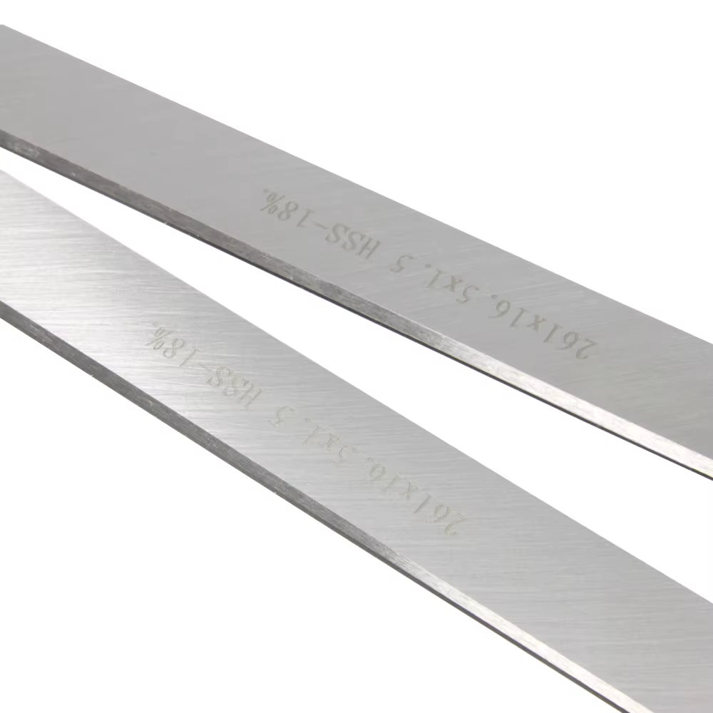 TASP 2 pièces 261mm HSS épaissir lame de raboteuse 261x16.5x1.5mm couteaux à bois pour schoeppac HMS1070 JET JPT-10B Erbauer EPT1500