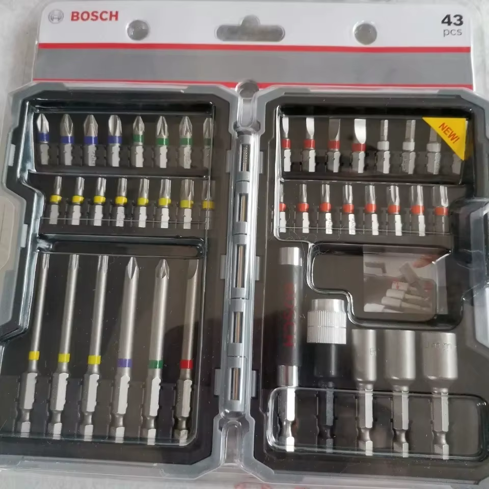 Bosch – boîte magique arc-en-ciel de 43 pièces, jeu de tournevis et d'embouts pour perceuse électrique, accessoires d'outils électriques Bosch