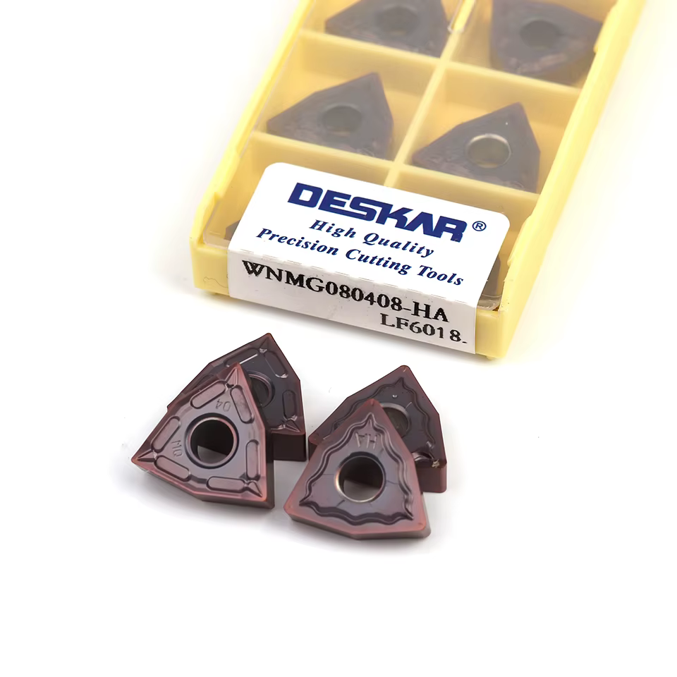 DESKAR WNMG080404 WNMG080408 MA MS JMS MQ HS HA GS LF6018 Lames de commande numérique originales de haute qualité pour outils de tournage cylindrique