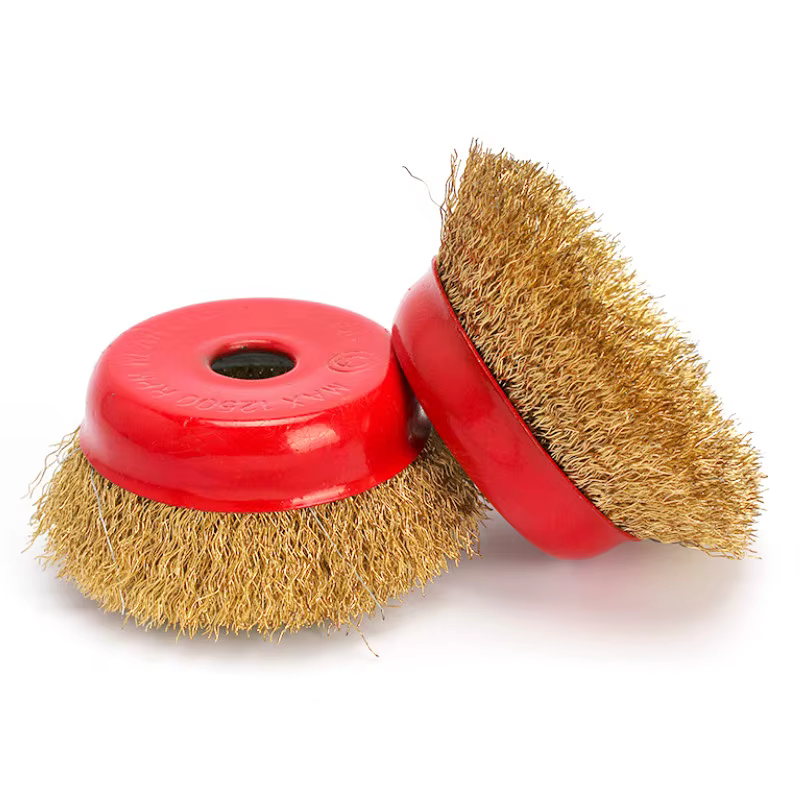 Brosse métallique de meulage pour meuleuses d'angle