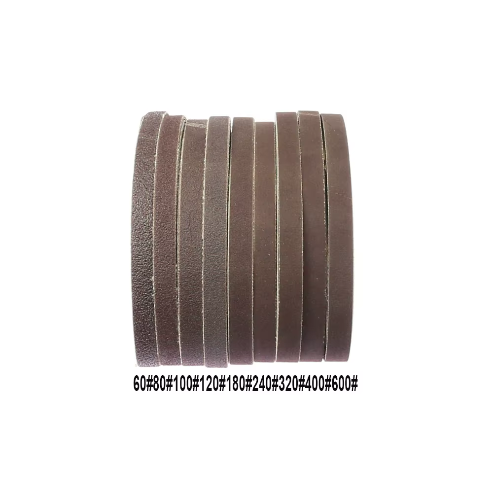 10 pièces 520x20mm/330x10mm/457x13mm bandes abrasives pour Mini ponceuse à bande pneumatique