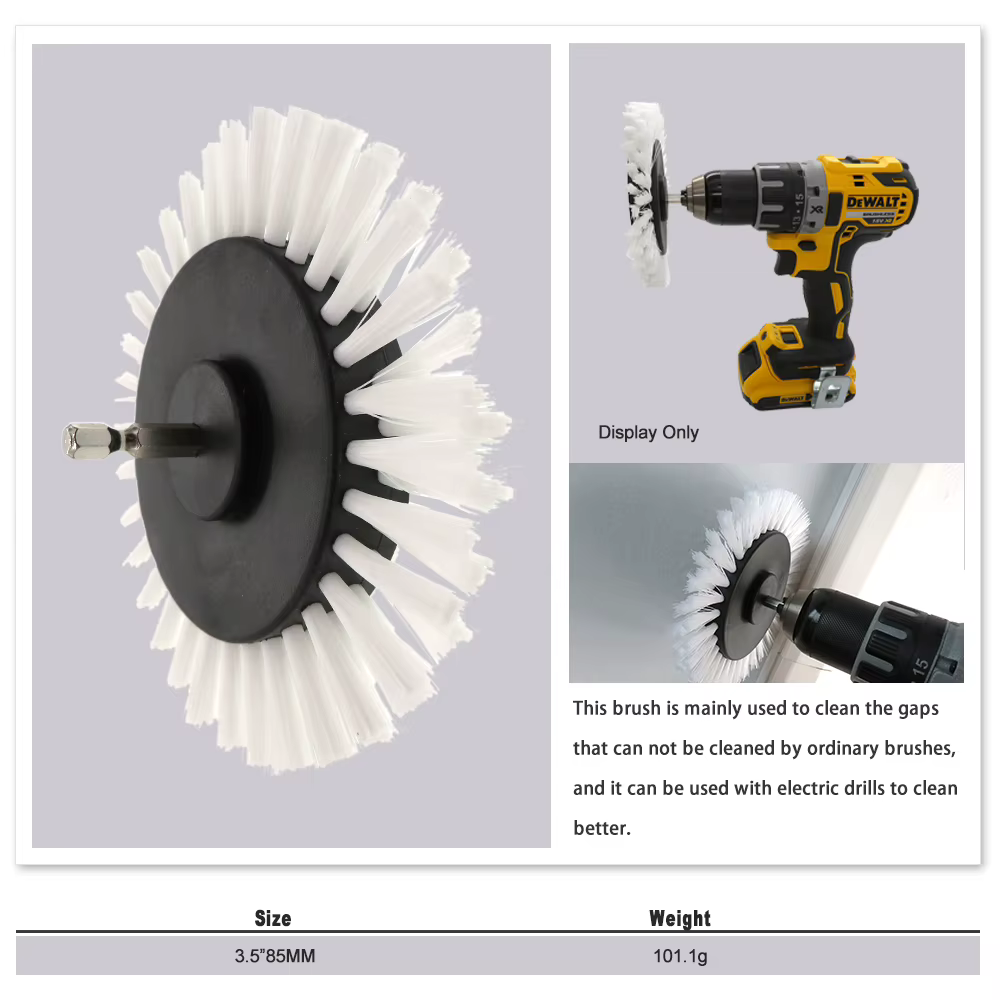 Perceuse électrique, brosse de nettoyage en Nylon de 3.5 pouces