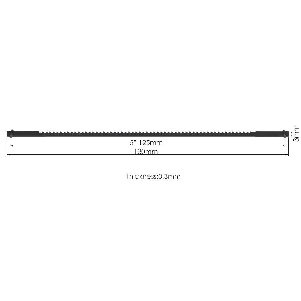 Lames de scie à chantourner TASP 12 pièces 5" 125mm à broches TPI 10/15/18/24
