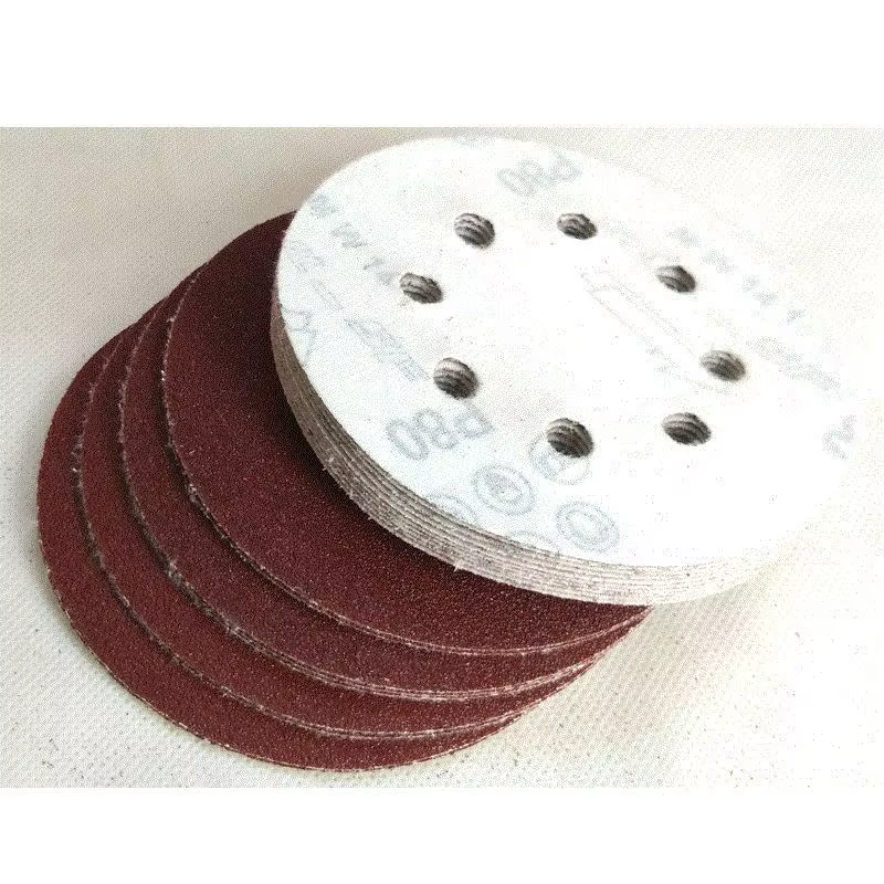 30 pièces 5 pouces 8 trous disques abrasifs crochet et boucle papier de verre adhésif 125MM pour ponceuse orbitale aléatoire 400-2000 grains feuille Abrasive