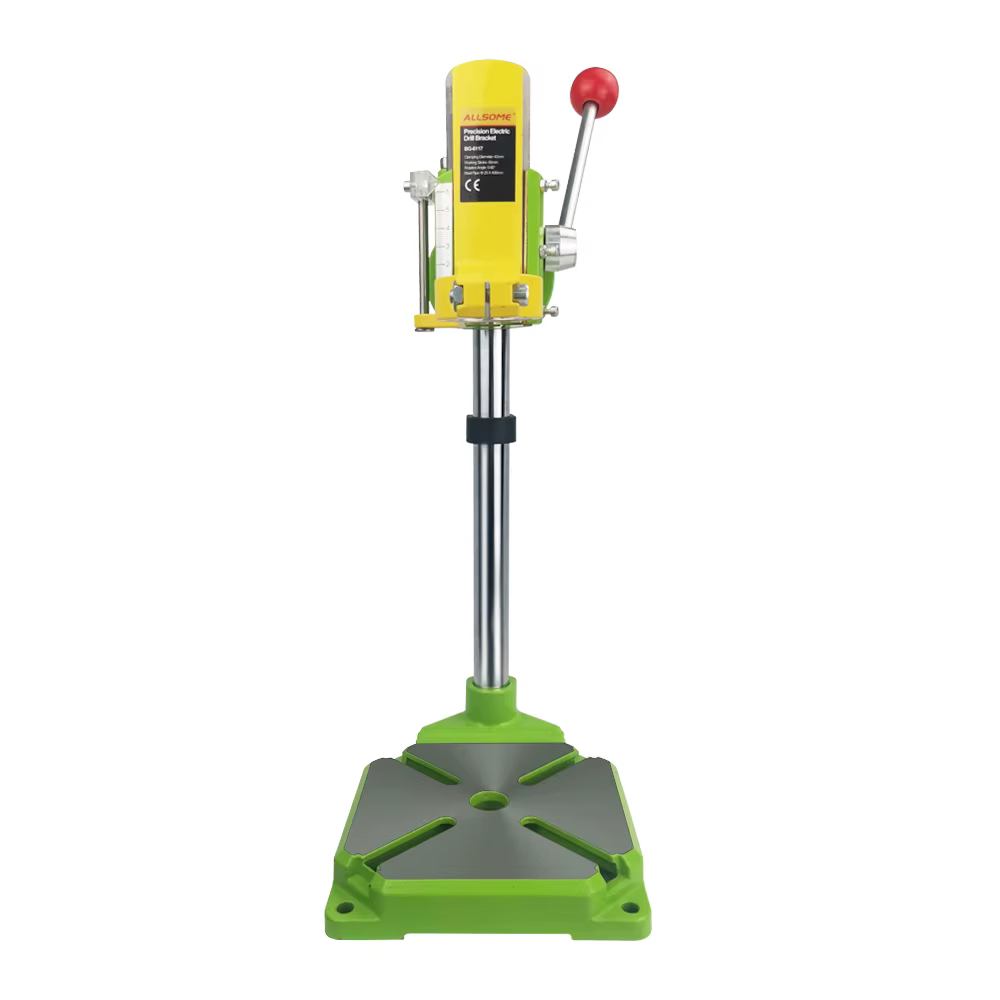 ALLSOME MINIQ — Support pour perceuse électrique, presse pour machine de forage, avec cadre de fixation, rotatif à 90 degrés, pince pour établi, BG6117