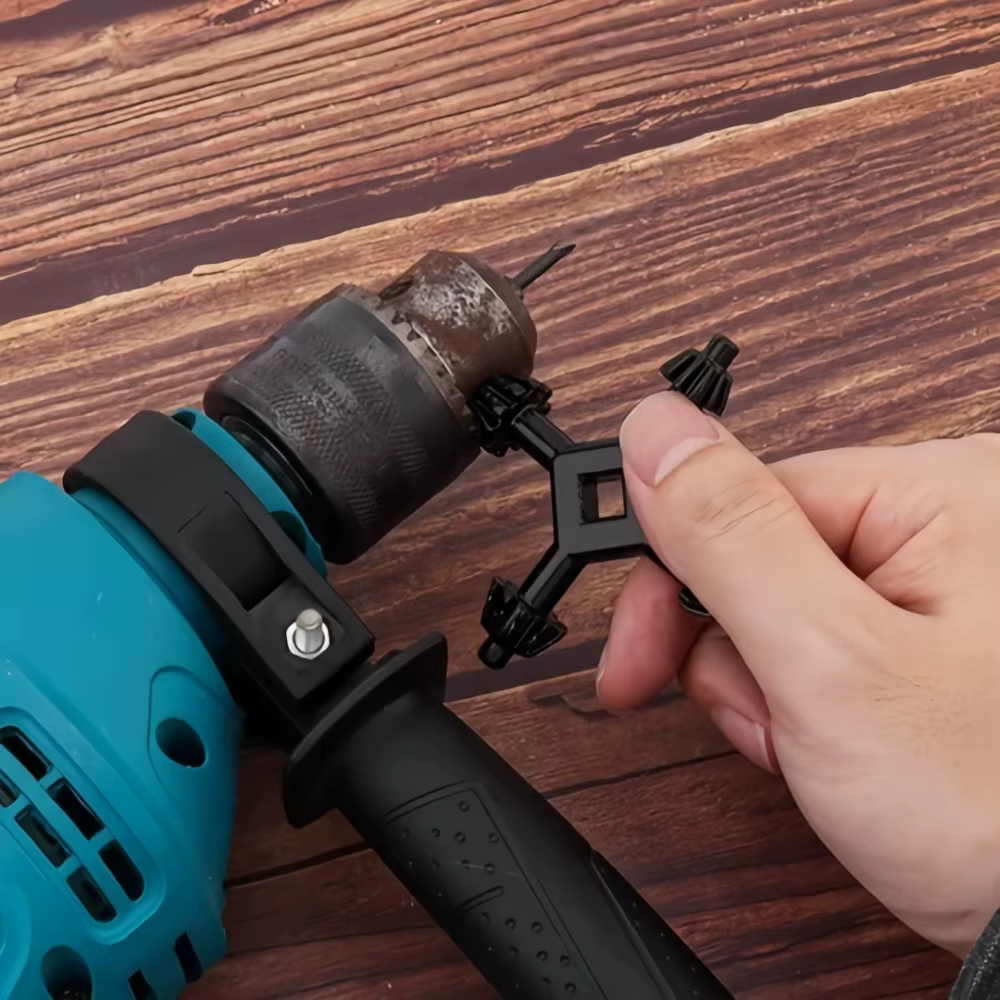 Clé universelle 4-en-1 pour mandrin de perceuse