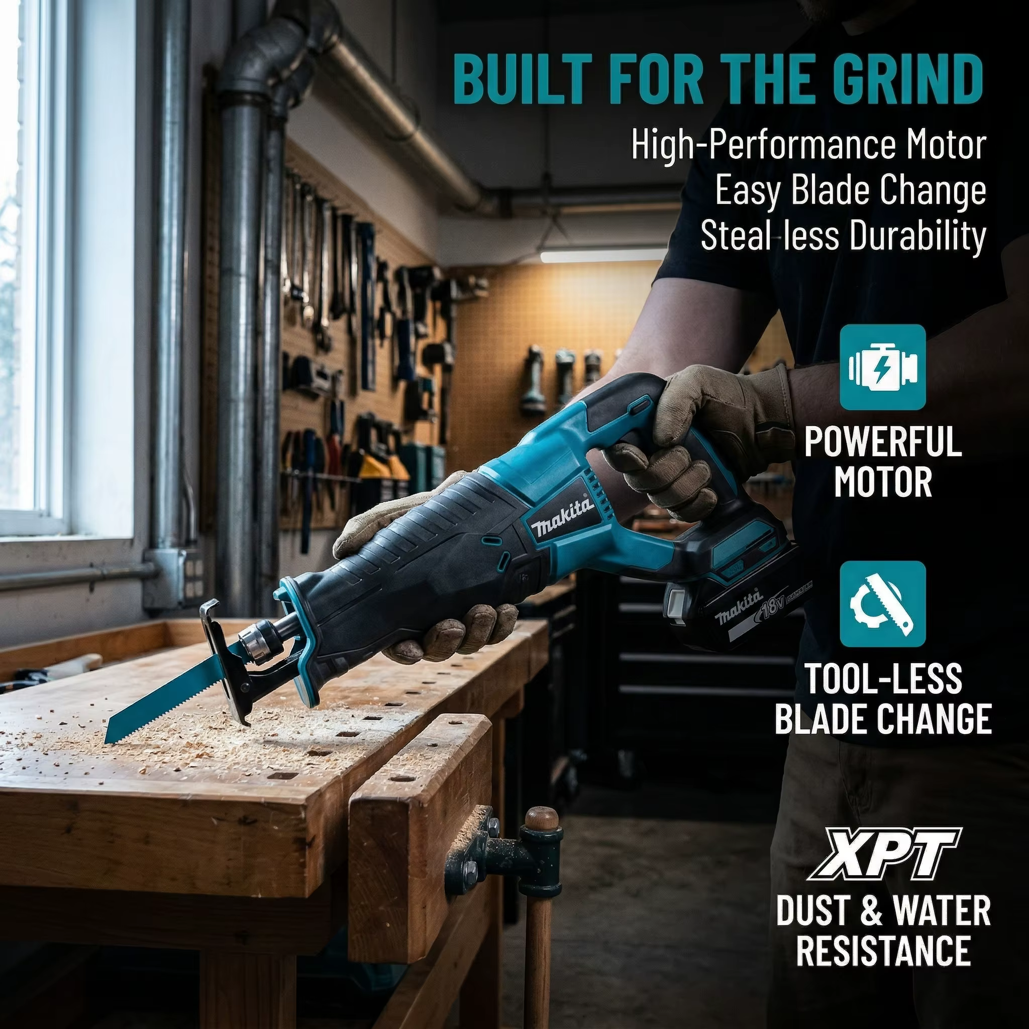 Scie à onglet sans fil Makita 18V