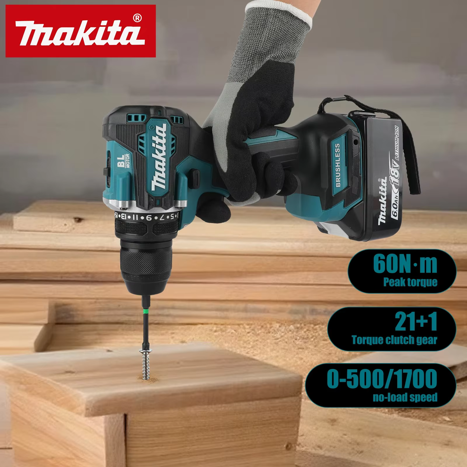 Makita Original. Perceuse-visseuse sans fil DDF487