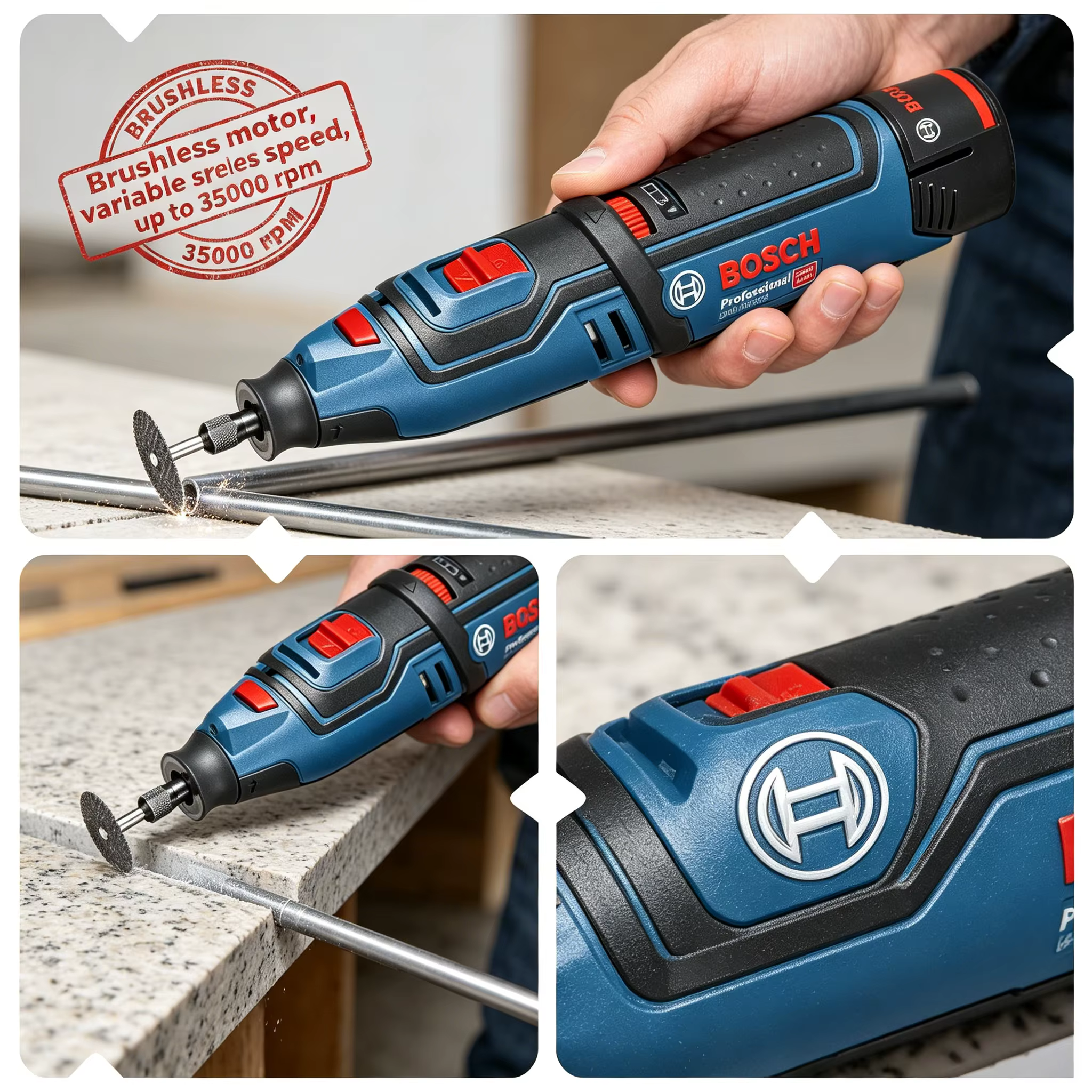 Meuleuse sans fil Bosch GRO 12V-35