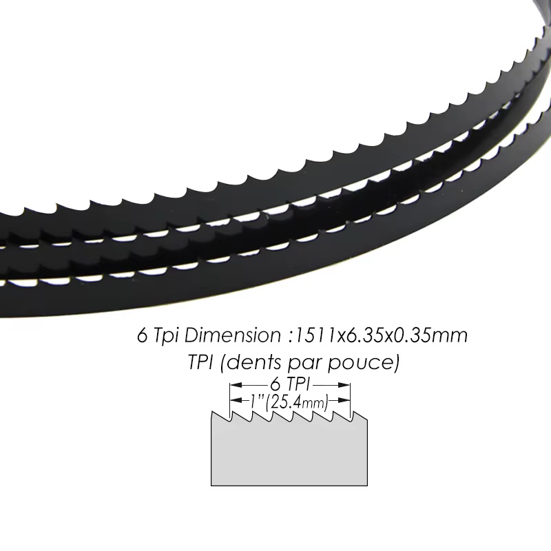 Lame de scie à ruban TASP 1511 mm 59-1/2"x1/4"x0.35 mm 6 TPI