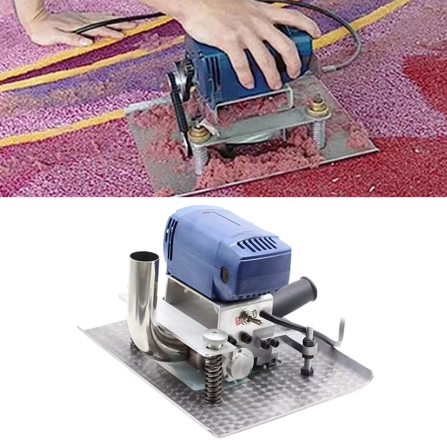 Machine CP-I portative de cisaillement de lea de tapis plat de 500W avec la lame de 3 pouces pour sculpter la profondeur réglable de odorde touffetage