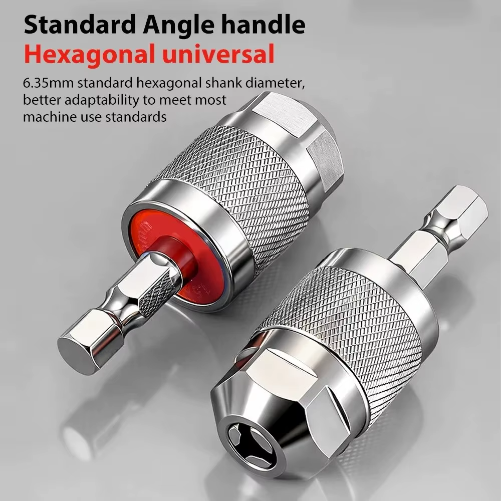 Nouveau Adaptateur de mandrin de perceuse auto-serrant 1.5-6.5mm poignée hexagonale