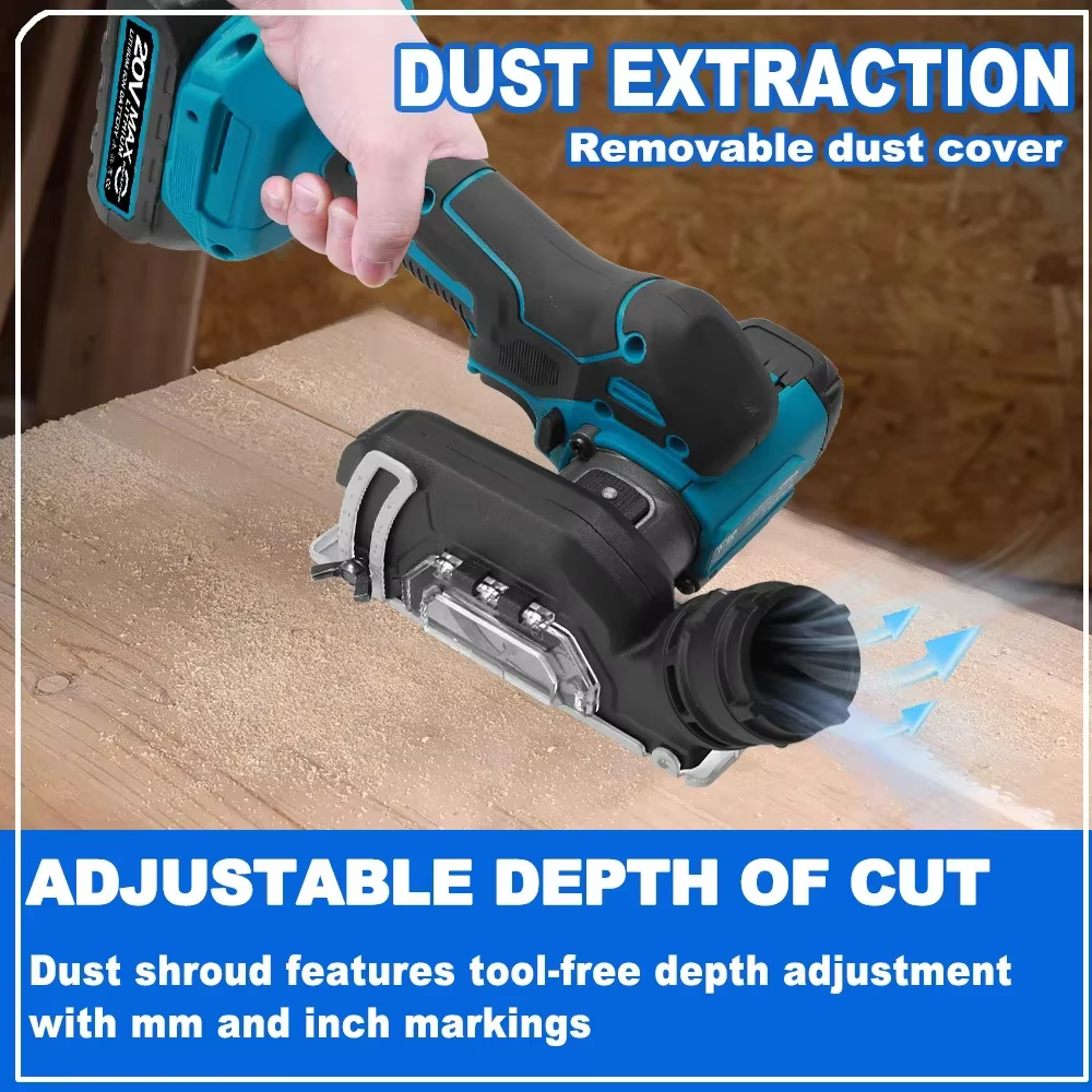 Petite Machine de découpe électrique sans fil de 3 pouces, compacte, 76MM, 20000 tr/min, Mini meuleuse d'angle pour batterie Lithium-Ion 18V