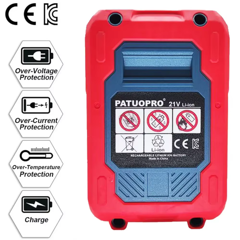 PATUOPRO 18-21V 2.0 4.0 6.0Ah batterie au Lithium Rechargeable pour Makita 18V perceuse électrique sans fil clé scie tournevis meuleuse