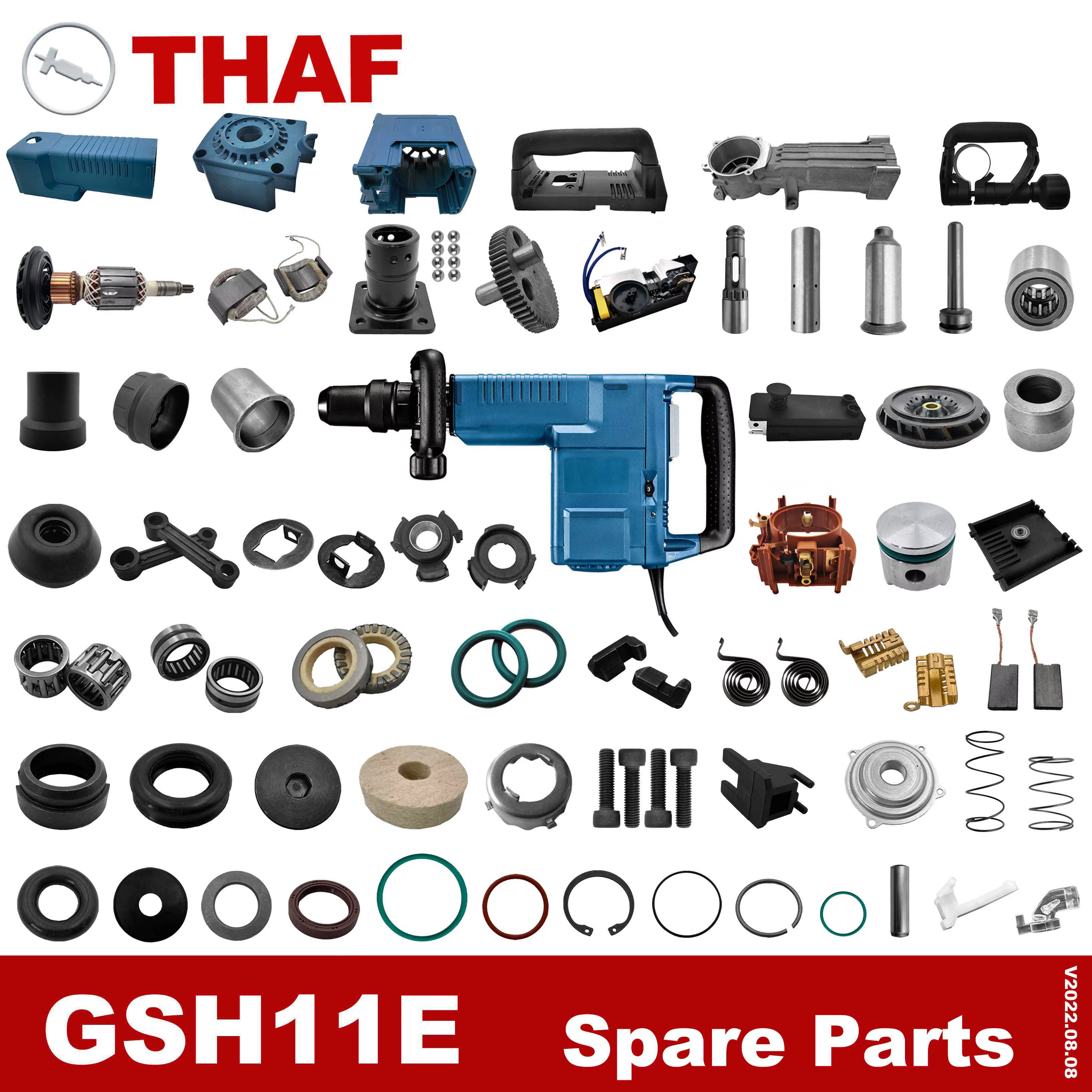 Porte-Outil Remplacement Pièces de rechange pour BOSCH Marteau A Percussion GSH11E A16