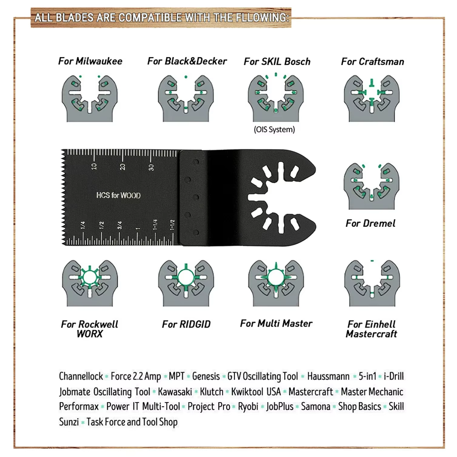 Wholes 10 pièces lame de scie oscillante lames multi-outils
