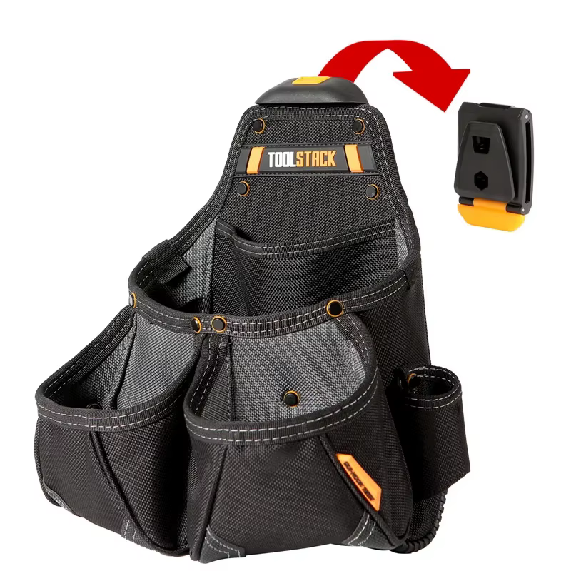 TOOLSTACK Ceinture porte-outils multifonctionnelle à double poche pour électricien