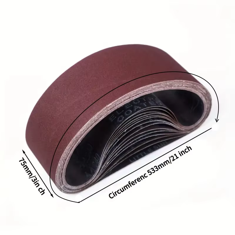Bande abrasive adaptée à la ponceuse