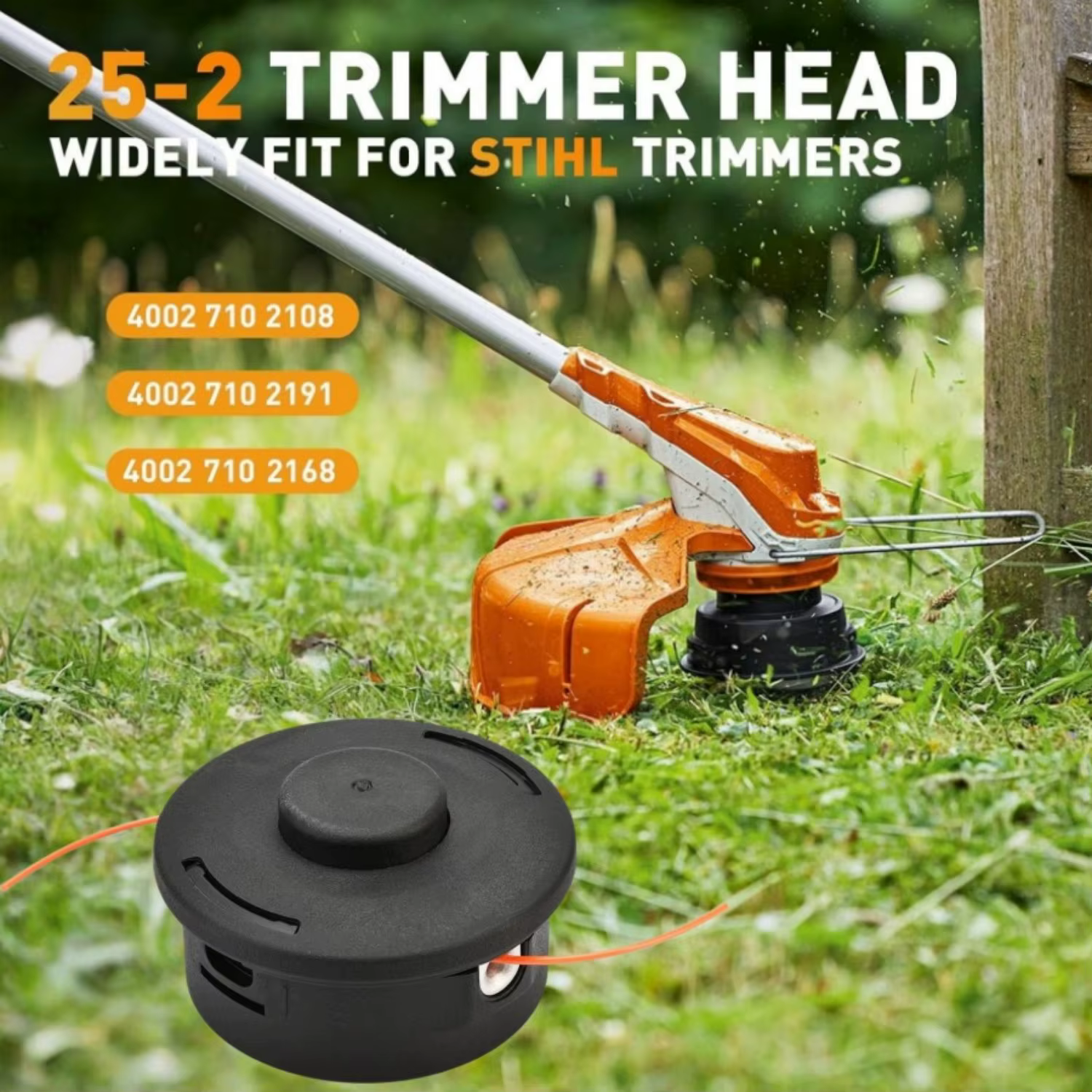 Tête de coupe 25-2 pour débroussailleuses Stihl FS90 FS90R FS55 FS56 FS56RC FS70 FS80 FS110 FS130 FS88 FS100 FS100R FS106 FS108