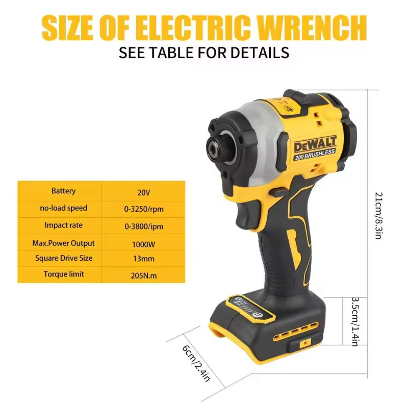 DEWALT DCF850 20V perceuse à percussion moteur sans brosse 205Nm vitesse Variable tournevis électrique pilote de