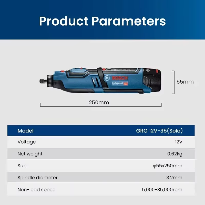 Graveur-meuleuse sans fil Bosch GRO12V-35
