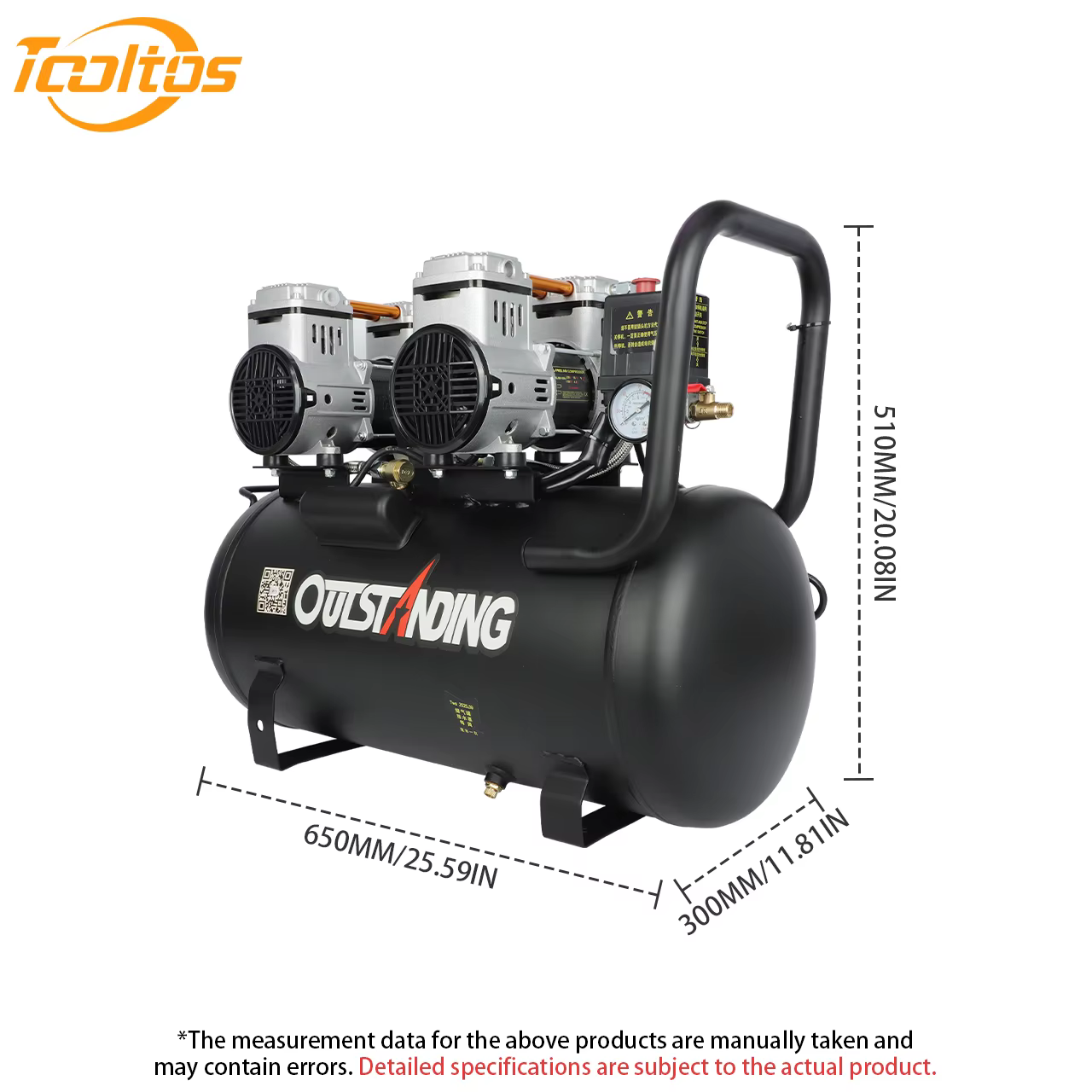 Compresseur d'air TOOLOTS 2800 tr/min avec réservoir de grande capacité pour outils de bijouterie