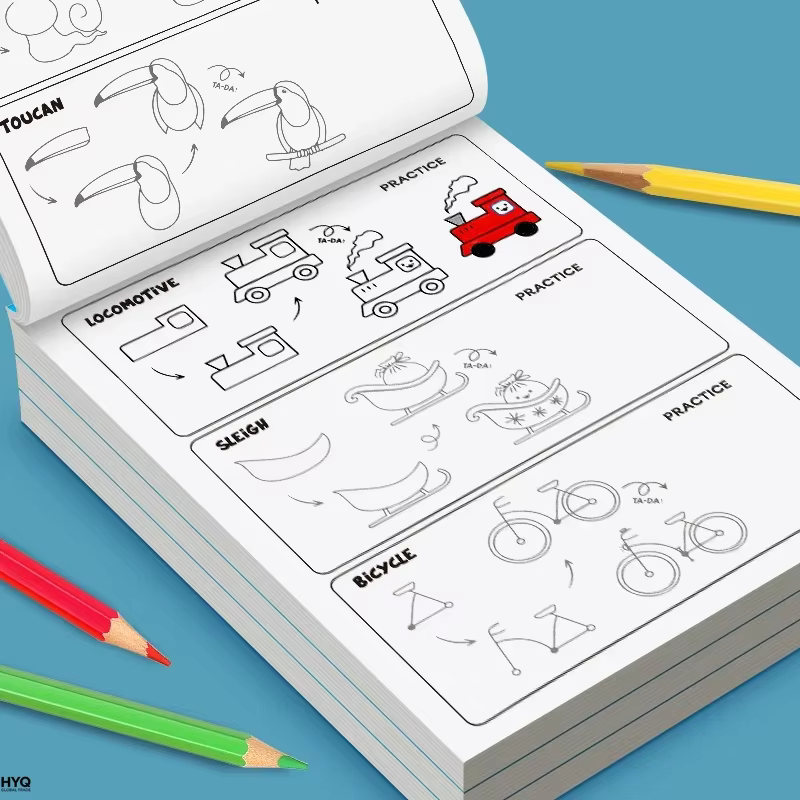 Livre d'apprentissage artistique pour enfants - Comment dessiner tout en utilisant des étapes simples, stimuler la créativité et les compétences en dessin