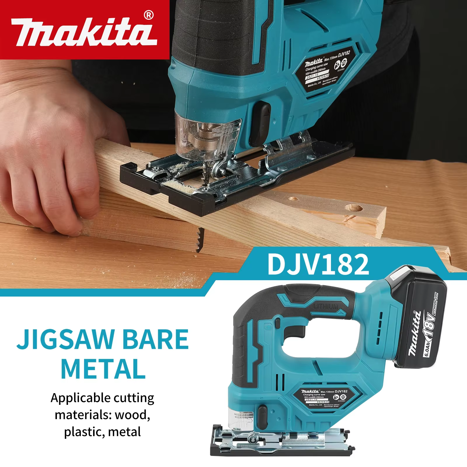 Scie sauteuse sans balais Makita DJV182Z 18 V