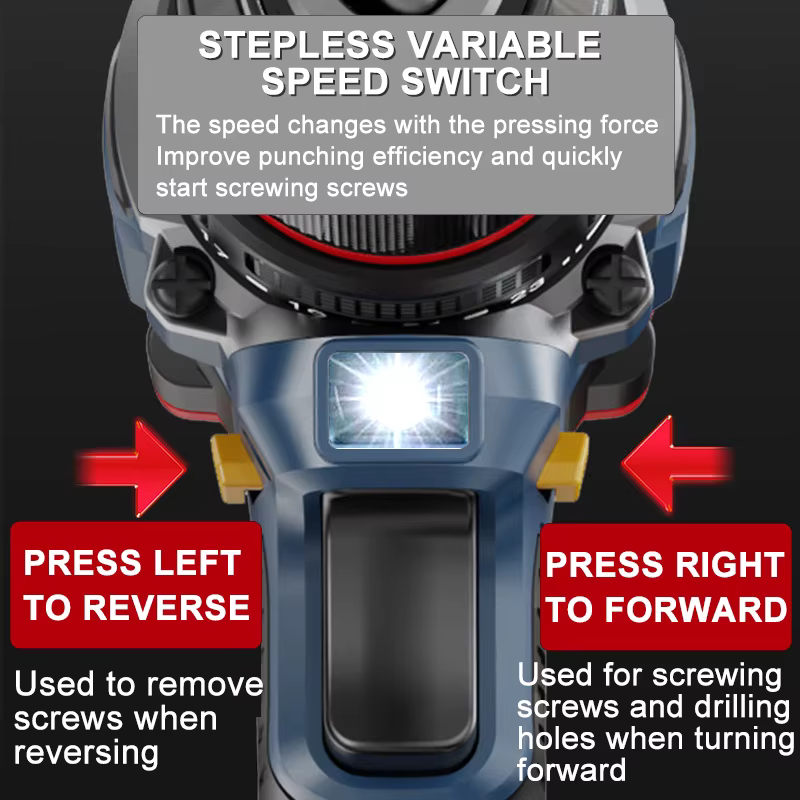 WIDEEP – perceuse sans fil 16V 70N.m