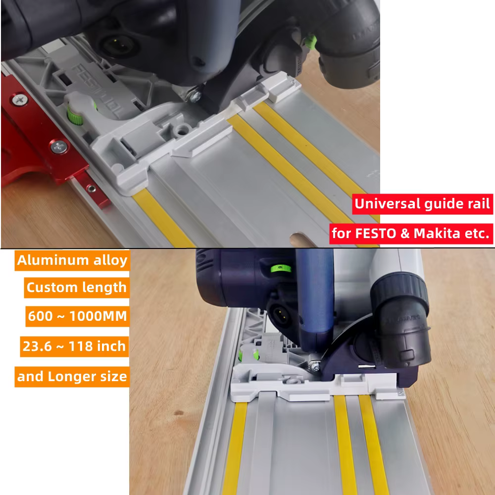 Rail de guidage de scie sur chenilles de 55 pouces pour scies