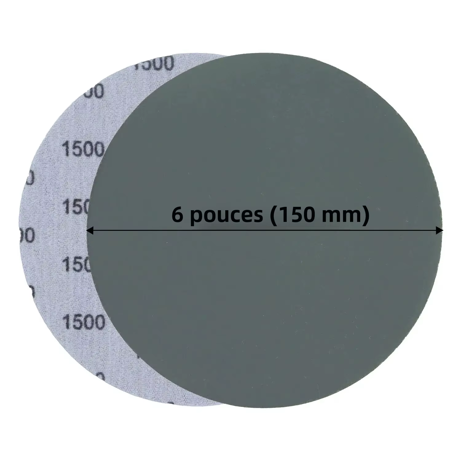 40 pièces 6 pouces disque de ponçage sec et humide grains assortis crochet boucle papier de verre 150mm avec tampon d'interface pour ponceuse meuleuse polissage