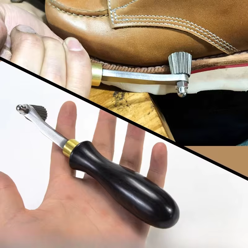 Machine à embosser les bords de chaussures, outil de gaufrage manuel pour artisanat du cuir, outil d'embossage spécifique pour chaussures, espacement des rouleaux de 1,5/2/3 mm