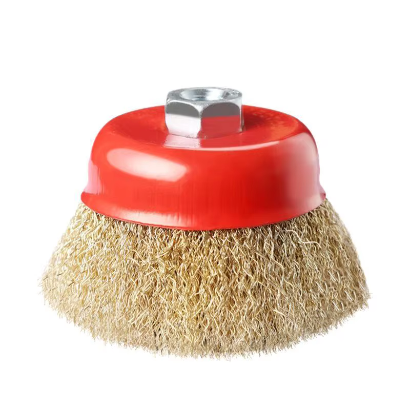 Brosse en fil d'acier de 4 pouces (125-150 mm) pour meuleuse d'angle