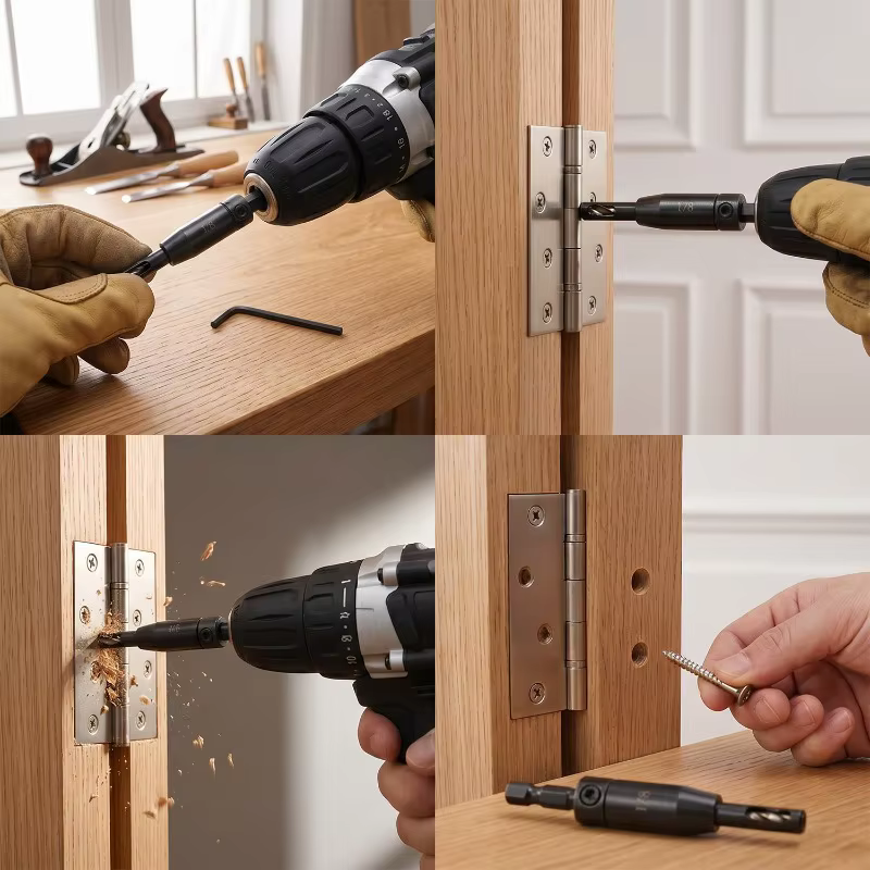 Foret auto-centrant pour charnières