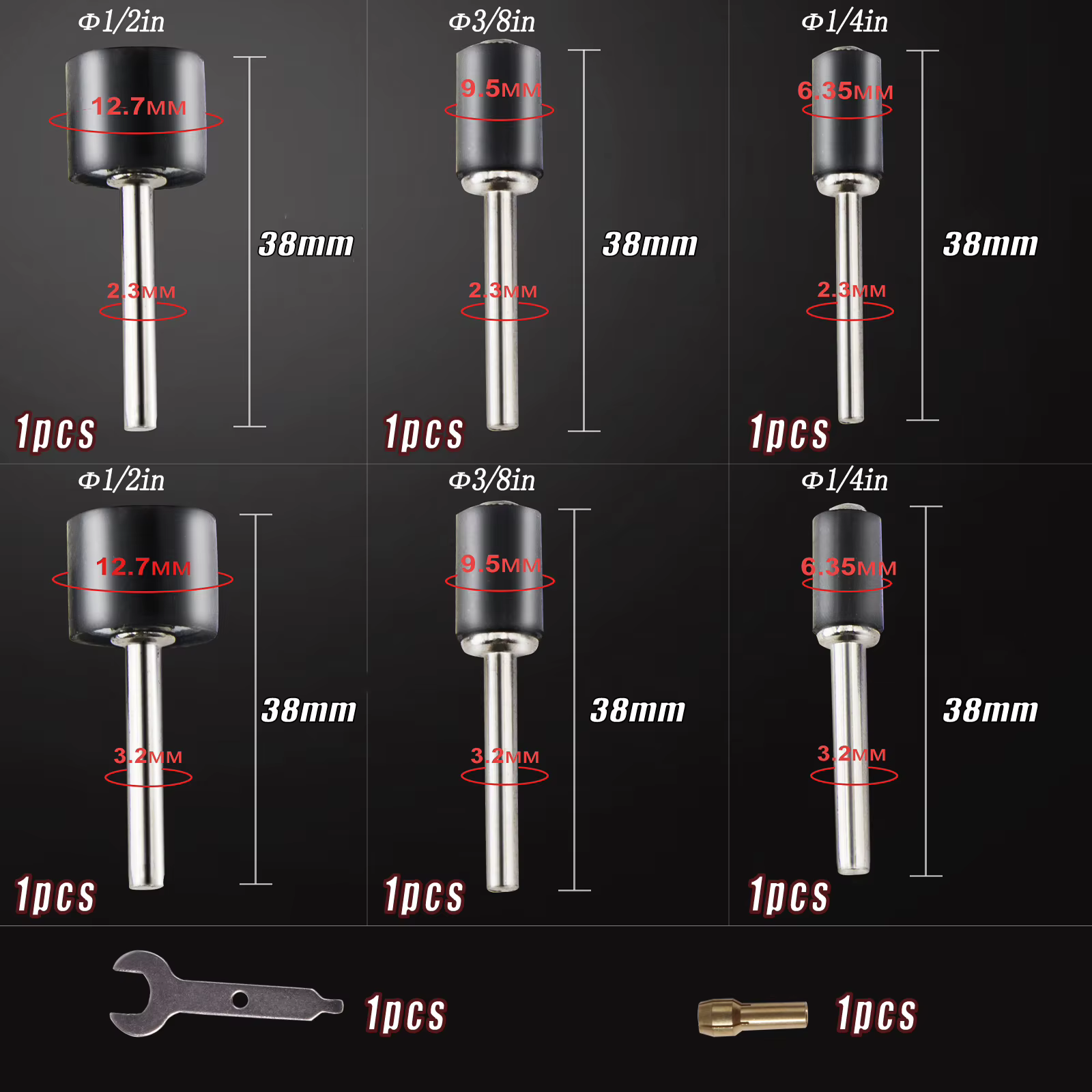 98 pièces outil rotatif ponçage tambours ponceurs bandes embouts Kit accessoires pour Dremel perceuse ongles travail du bois