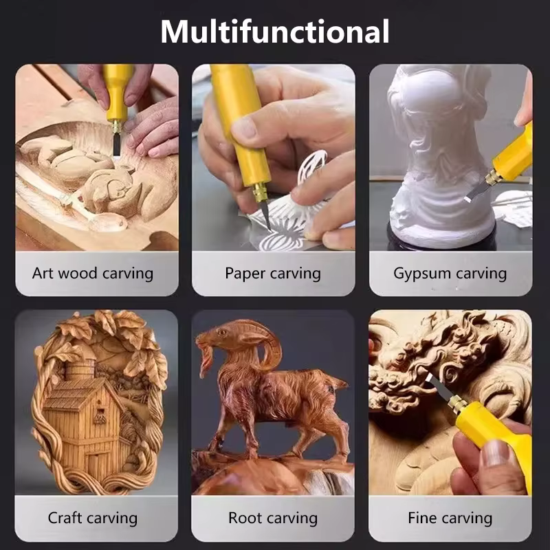 Ensemble d'outils de sculpture électrique portatif pour meubles