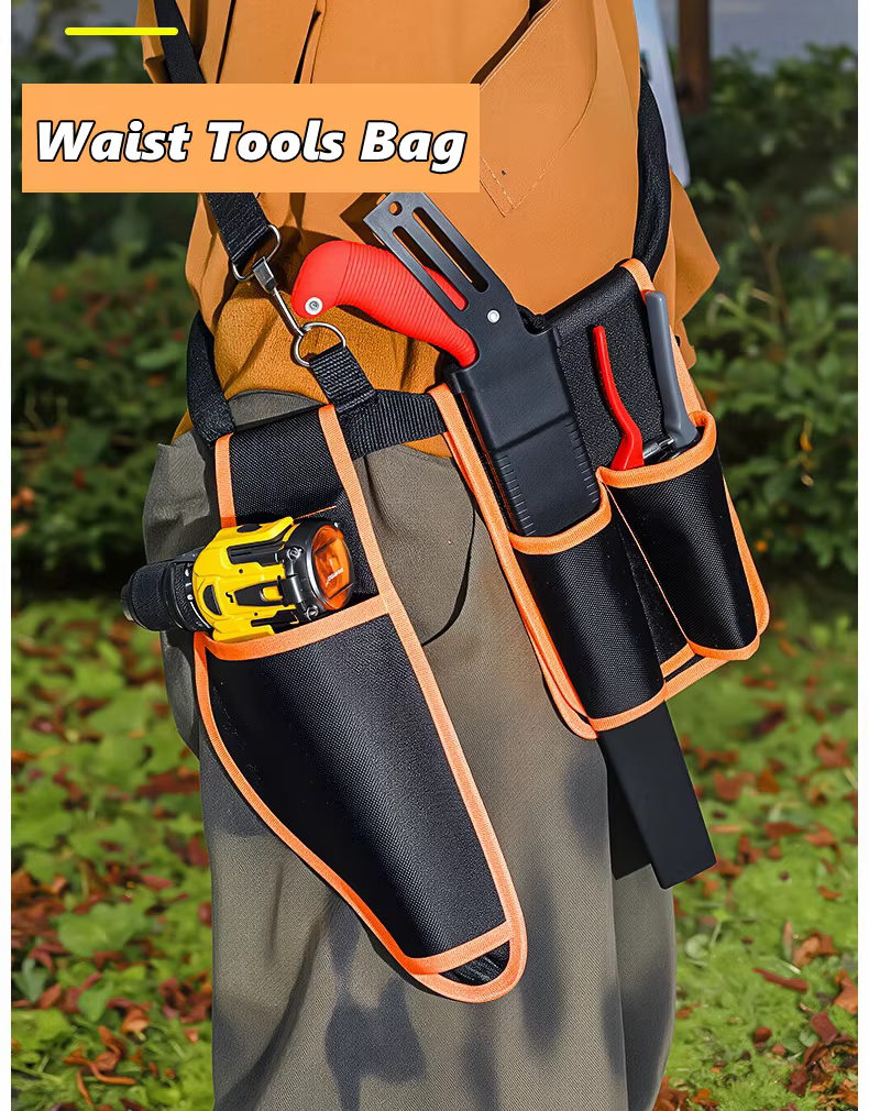 Sac de ceinture pour cisailles électriques de jardin avec compartiment de rangement pour batterie