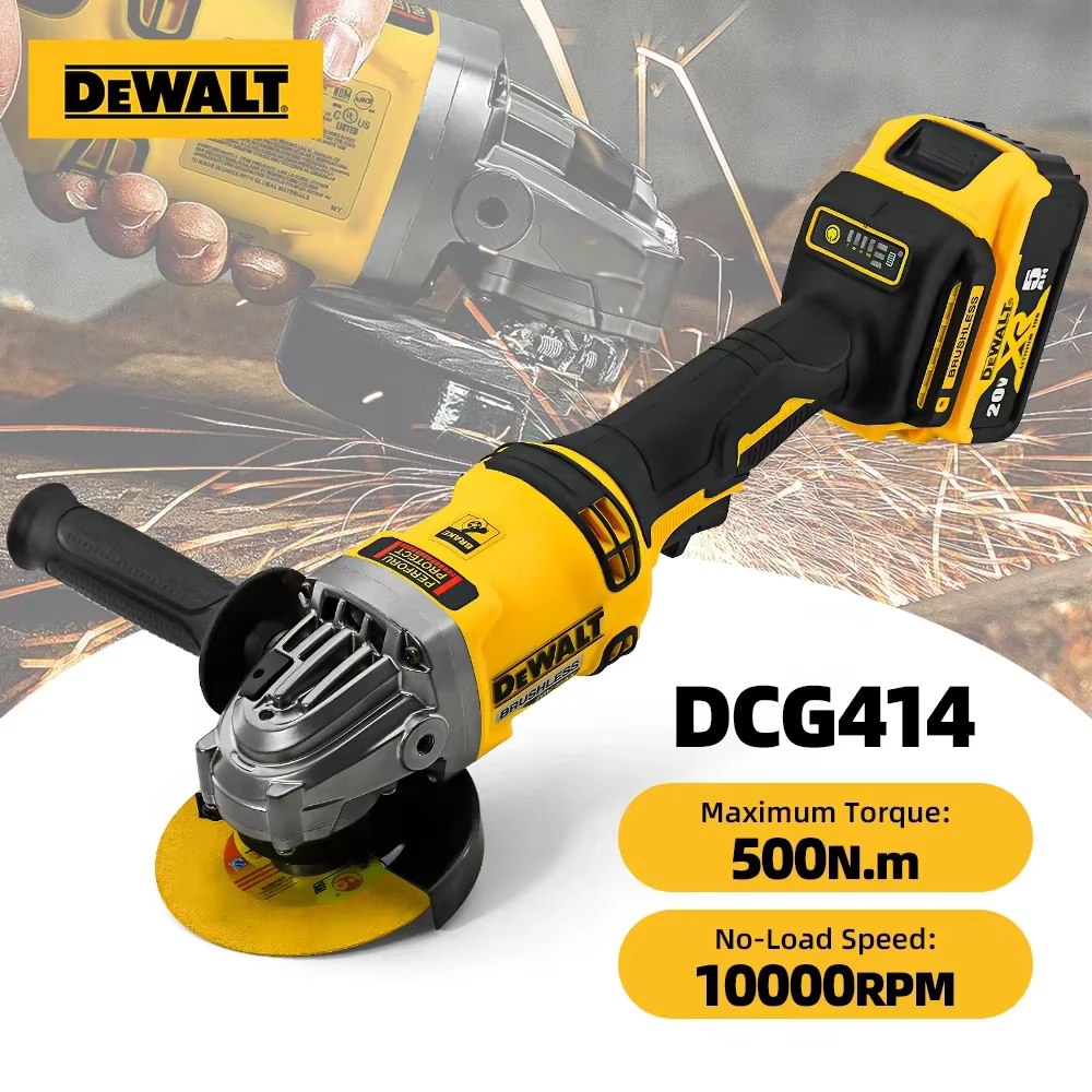 Nouveauté 2026 ! DEWALT DCG414 - Meuleuse d'angle sans fil 20V haute performance sans balais (125 mm