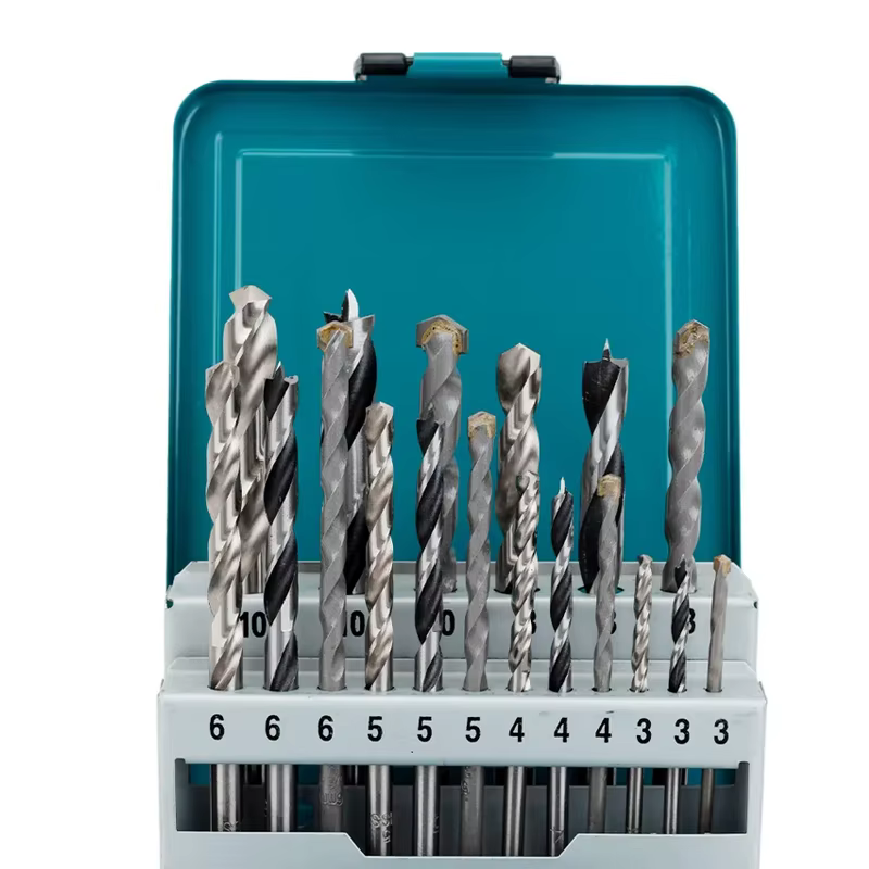 Makita D-46202 – ensemble de forets 18 pièces en acier rapide pour béton et bois