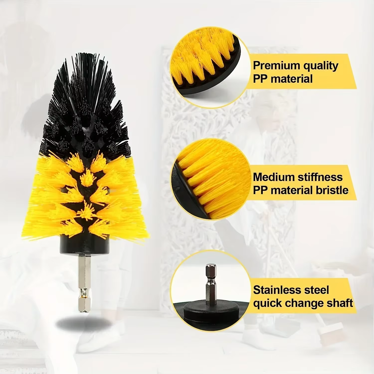 Ensemble d'accessoires de brosse de forage multi-usages