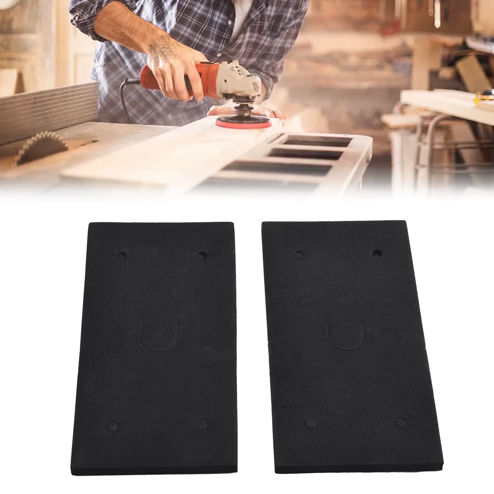 2 coussinets de rechange pour ponceuse
