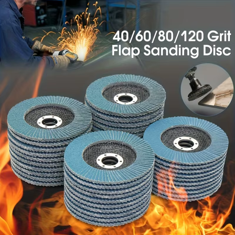 6 disques abrasifs métalliques de 125 mm pour meuleuse d'angle