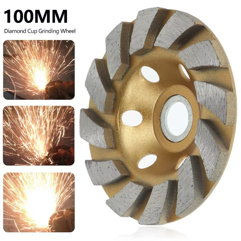 4In meule diamantée HHS robuste Turbo rangée diamant