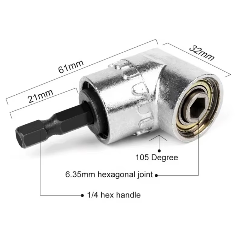 Support d'adaptateur de mandrin de fixation de perceuse à Angle droit de 105 degrés