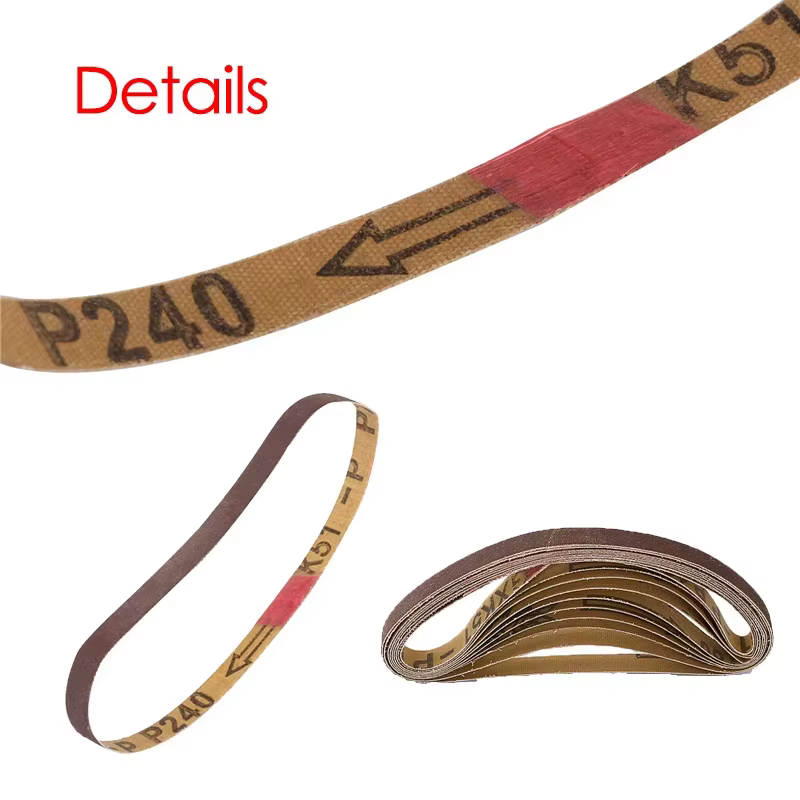 120 bandes abrasives de ponçage 330x10mm pour ponceuse à bande pneumatique 3/8 pouce