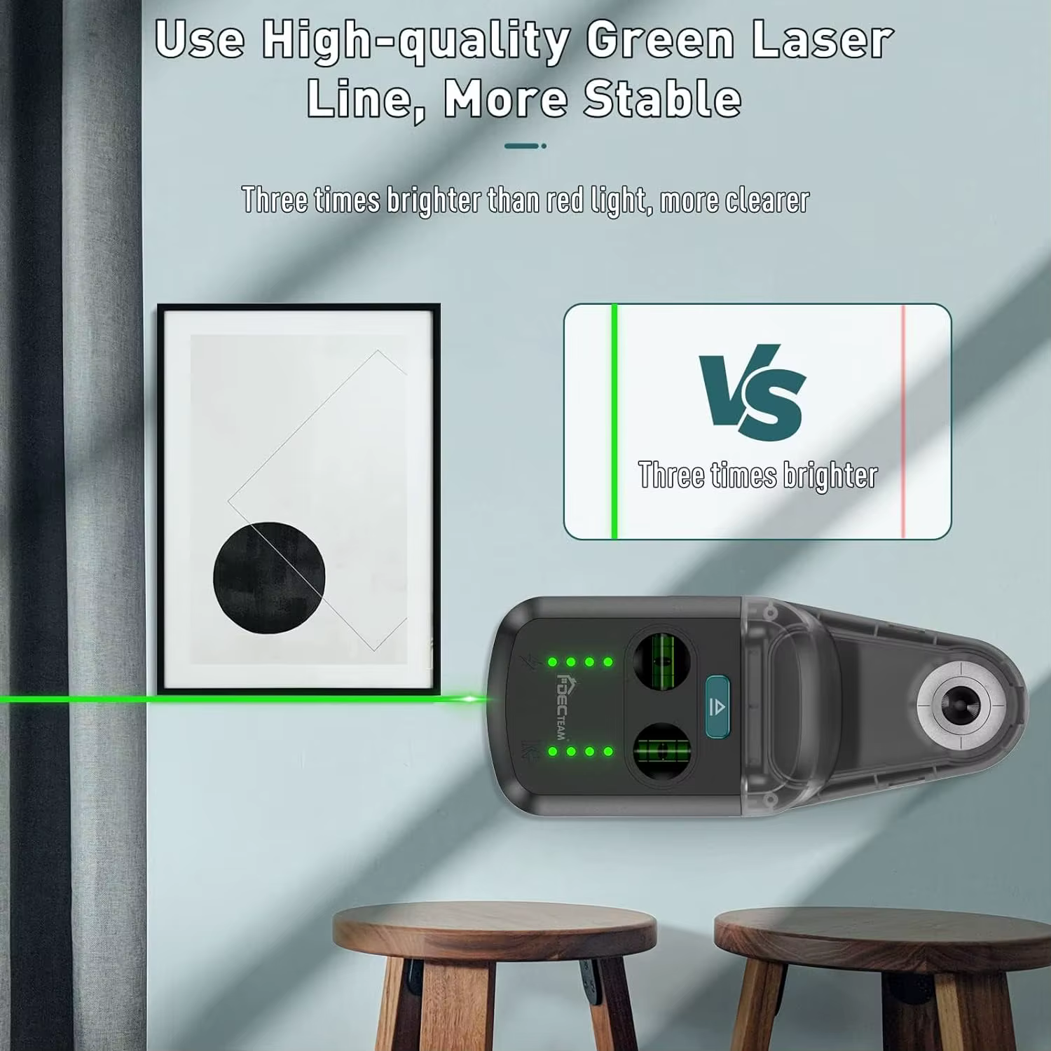 Decteam-Collecteur de poussière à niveau laser avec laser linéaire, offres électriques, boîte de dépoussiérage, aspiration murale, aspirateur en L, support rapide