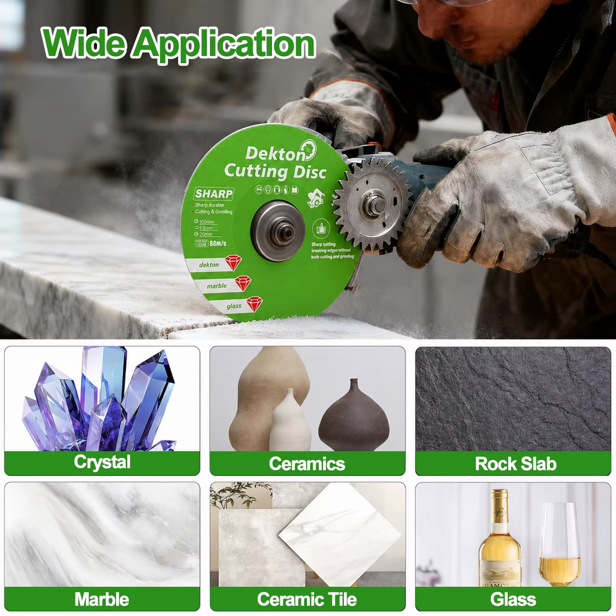 Disque de découpe diamanté 100/115/125 mm pour Dekton
